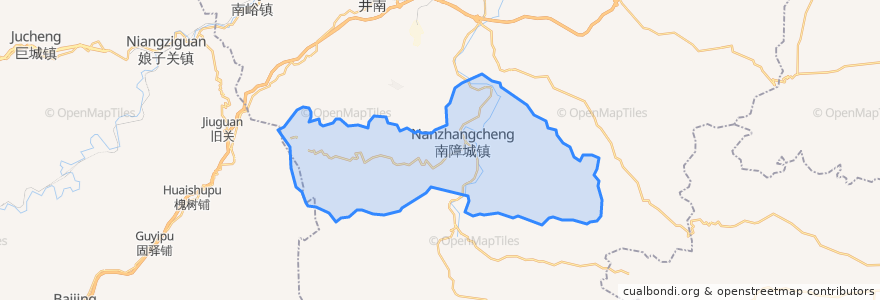 Mapa de ubicacion de Nanzhangcheng.