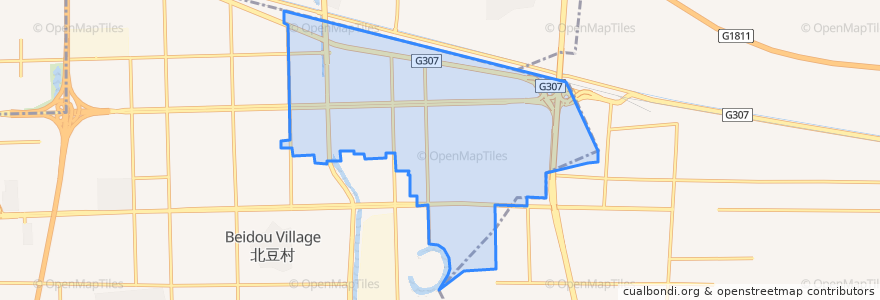 Mapa de ubicacion de Taihang Subdistrict.