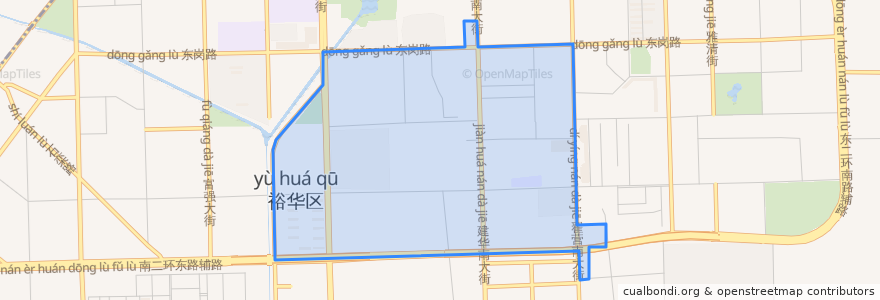 Mapa de ubicacion de Yuxing Subdistrict.