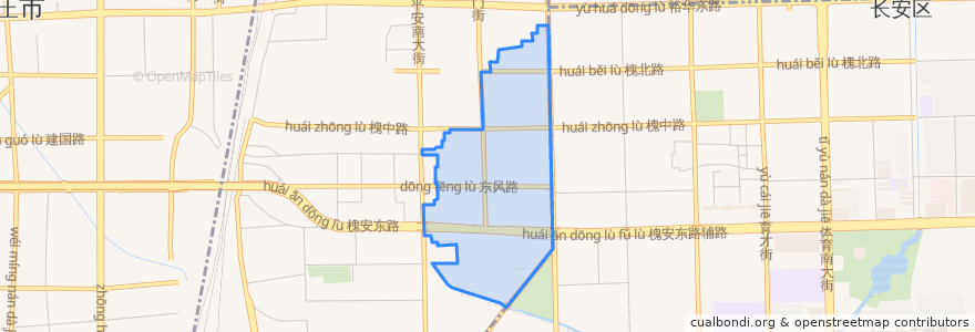Mapa de ubicacion de Dongfeng Subdistrict.
