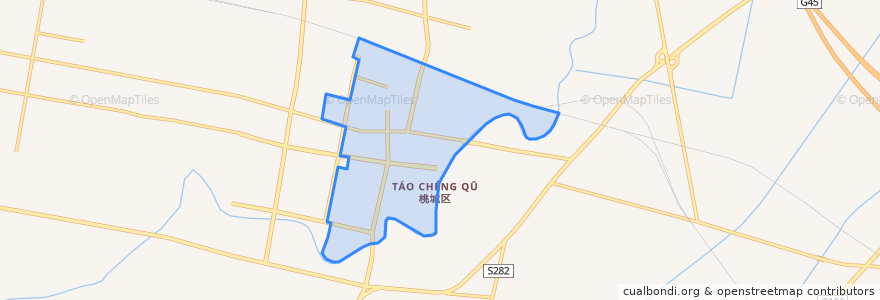 Mapa de ubicacion de Hexi Subdistrict.
