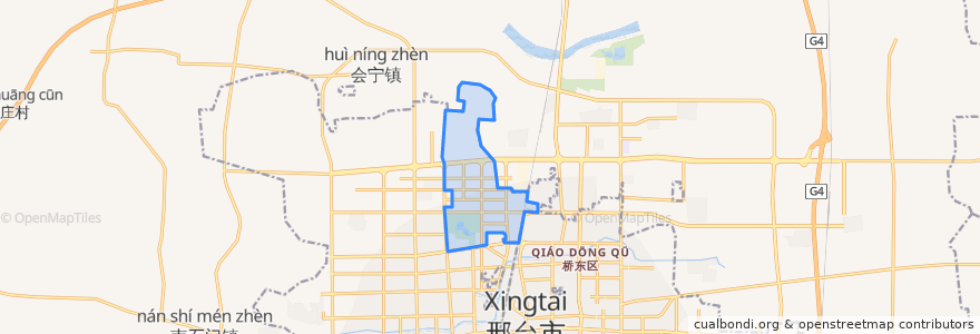 Mapa de ubicacion de Dahuoquan Subdistrict.