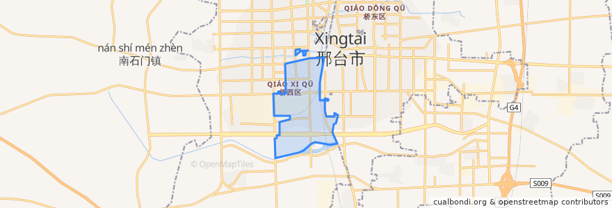 Mapa de ubicacion de Zhongxinglu Subdistrict.