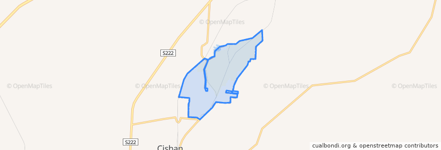 Mapa de ubicacion de Erliuqi'er Subdistrict.