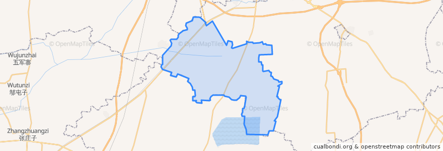 Mapa de ubicacion de Zhangguantun.