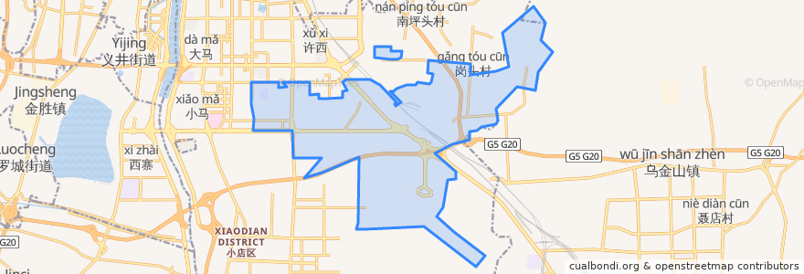 Mapa de ubicacion de Huangling Subdistrict.