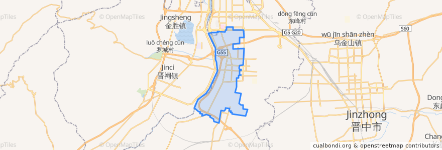Mapa de ubicacion de Xiaodian Subdistrict.