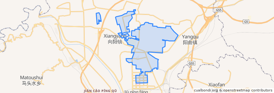 Mapa de ubicacion de 南寨街道.