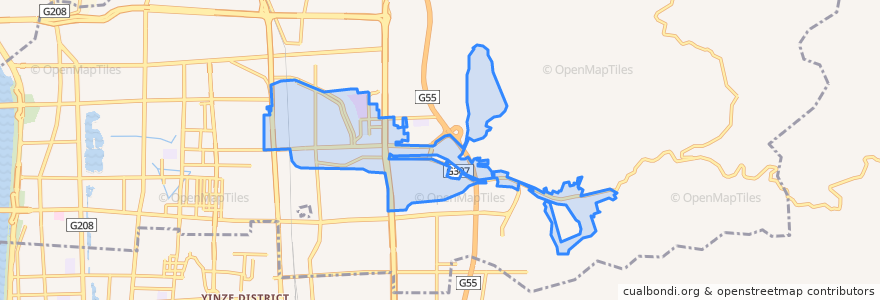Mapa de ubicacion de 职工新街街道.