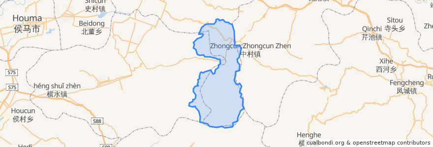 Mapa de ubicacion de Xiyan.