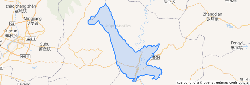 Mapa de ubicacion de Fucheng.