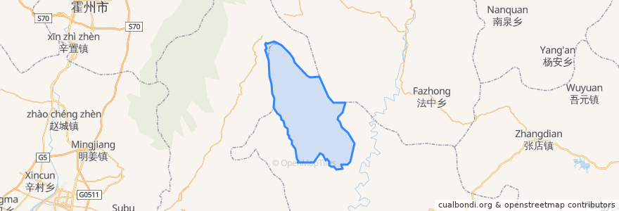 Mapa de ubicacion de Tangcheng.