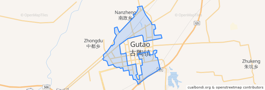 Mapa de ubicacion de Gutao.