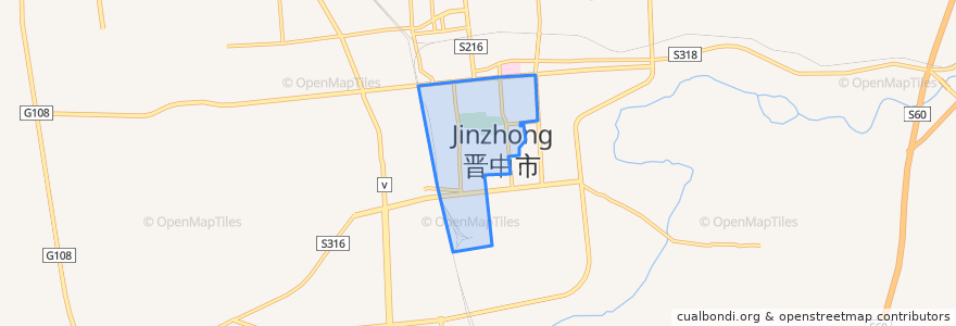 Mapa de ubicacion de Xinan Subdistrict.