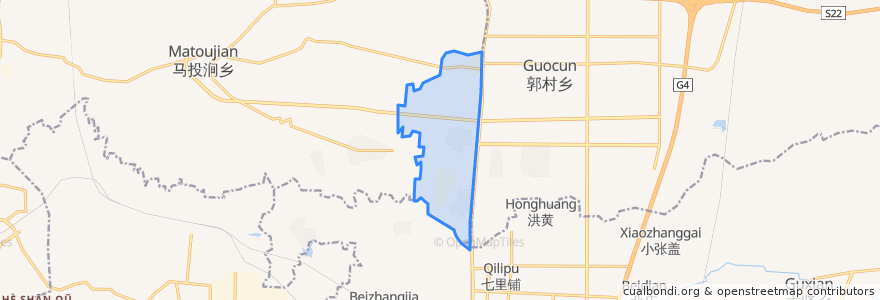 Mapa de ubicacion de Tiancun Subdistrict.