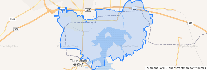 Mapa de ubicacion de Zhangwu Subdistrict.