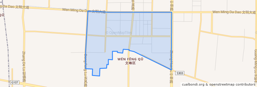 Mapa de ubicacion de Guanghualu Subdistrict.