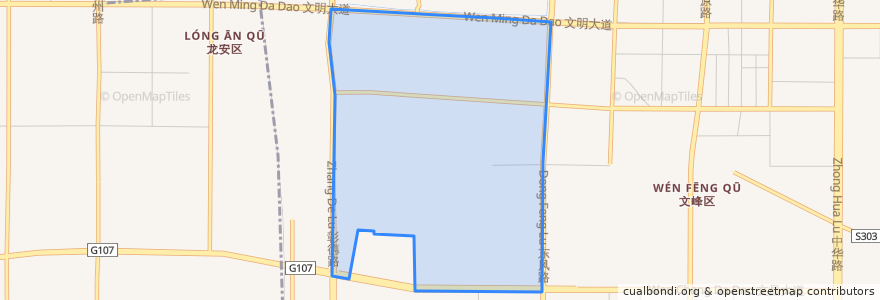 Mapa de ubicacion de Nanguan Subdistrict.