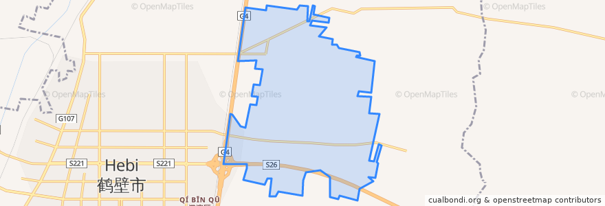 Mapa de ubicacion de 东杨街道.