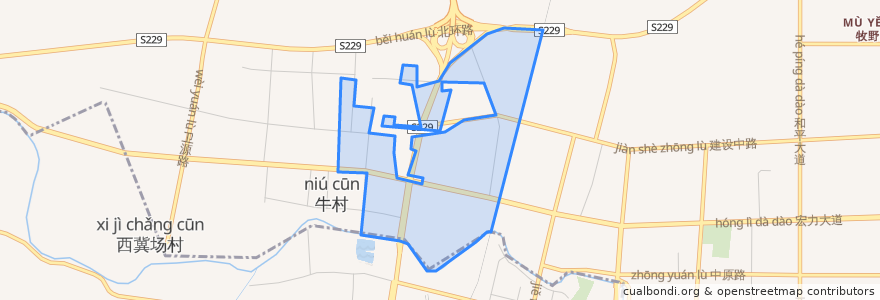 Mapa de ubicacion de Xinhuilu Subdistrict.
