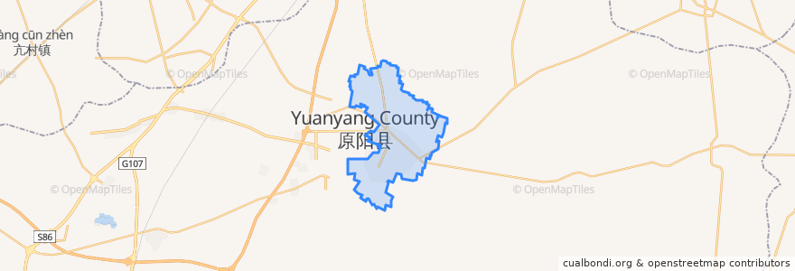 Mapa de ubicacion de Yuanxing Subdistrict.