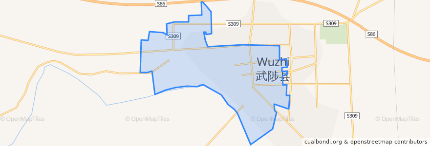 Mapa de ubicacion de Mucheng Subdistrict.