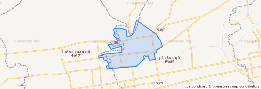 Mapa de ubicacion de Taihang Subdistrict.