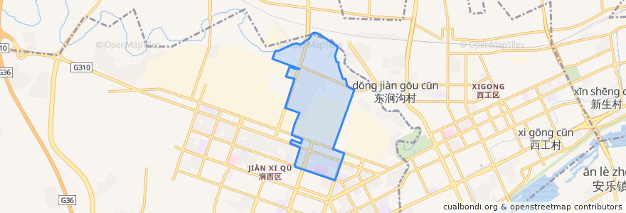 Mapa de ubicacion de Tianjinlu Subdistrict.