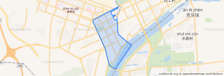 Mapa de ubicacion de Zhujianglu Subdistrict.