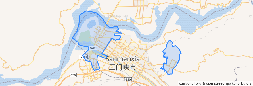 Mapa de ubicacion de Sanmenxia Economy Development Area.