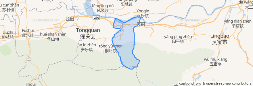 Mapa de ubicacion de 豫灵镇.