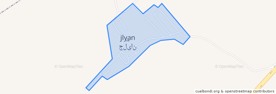 Mapa de ubicacion de Jelian.