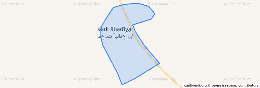 Mapa de ubicacion de Saadat-Abad Olia.