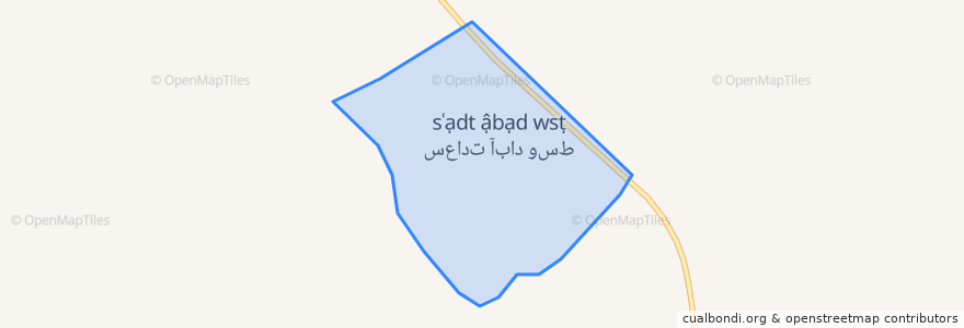 Mapa de ubicacion de Saadat-Abad Vasat.