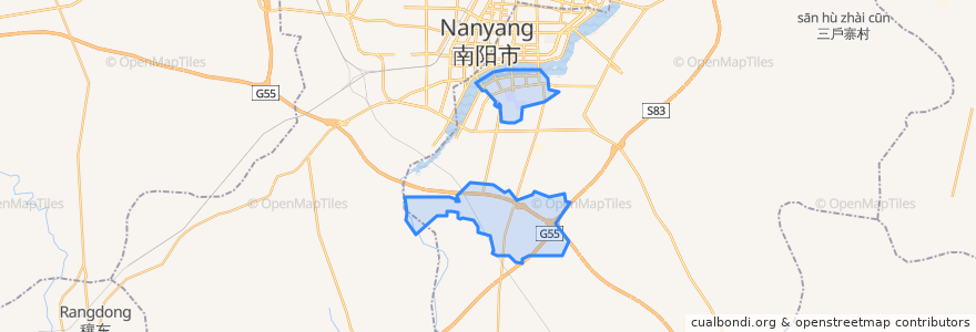Mapa de ubicacion de Zaolin Subdistrict.