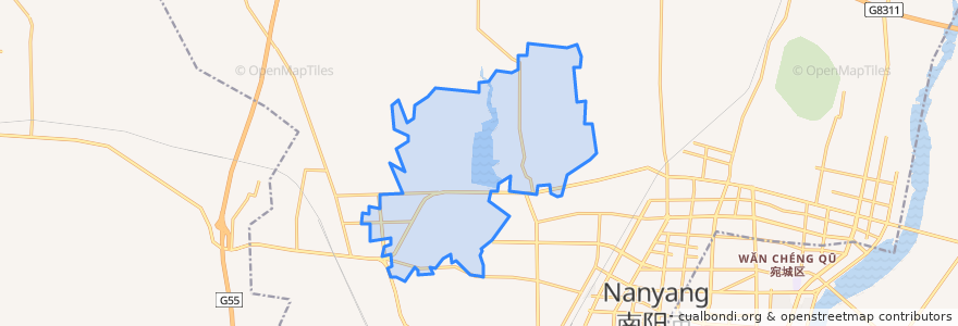 Mapa de ubicacion de Jingang Subdistrict.