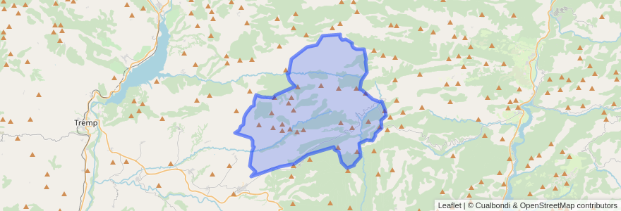 Mapa de ubicacion de Abella de la Conca.