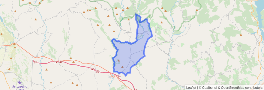 Mapa de ubicacion de Abiego.