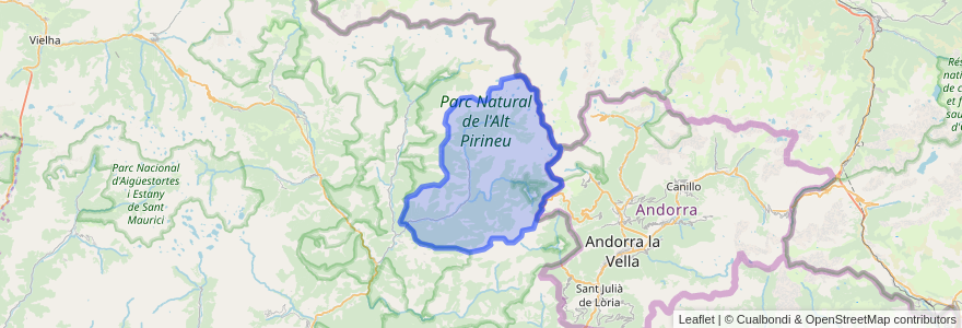 Mapa de ubicacion de Alins.