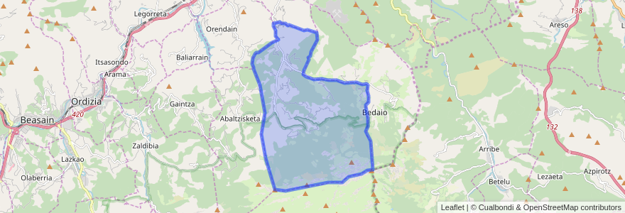 Mapa de ubicacion de Amezketa.