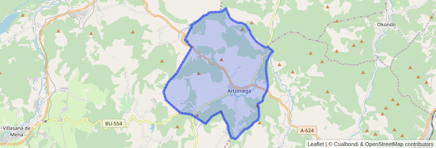 Mapa de ubicacion de Artziniega.