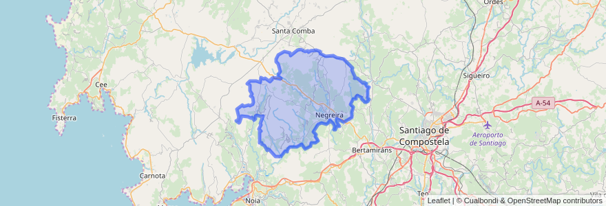 Mapa de ubicacion de A Barcala.