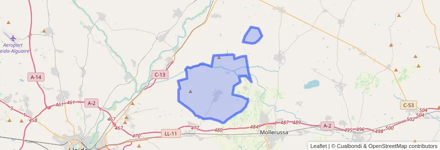 Mapa de ubicacion de Bellvís.