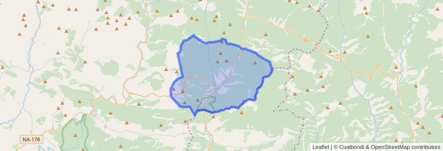 Mapa de ubicacion de Burgui/Burgi.