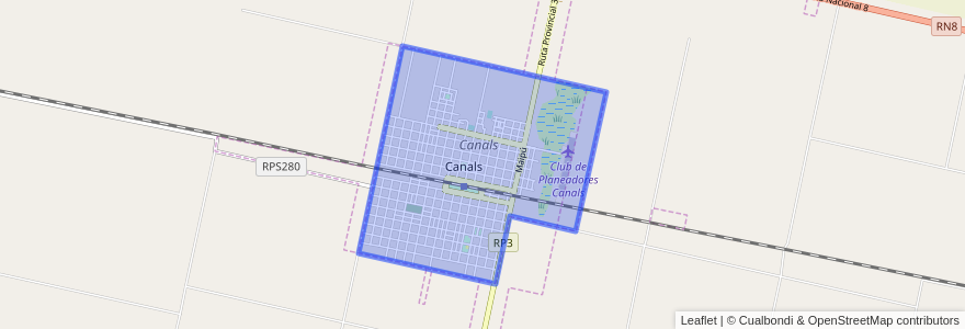 Mapa de ubicacion de Canals.