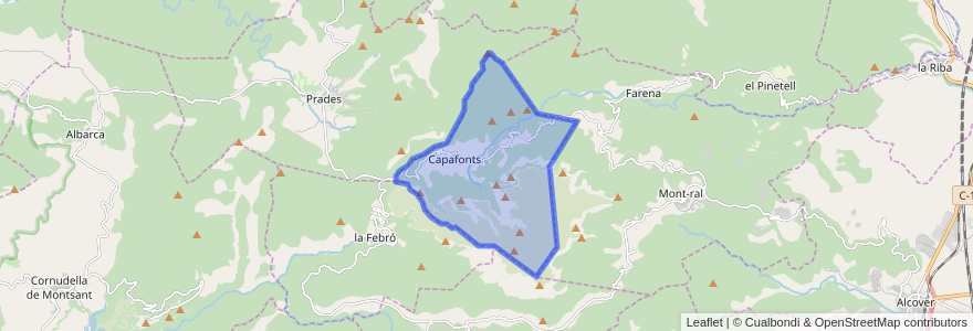Mapa de ubicacion de Capafonts.