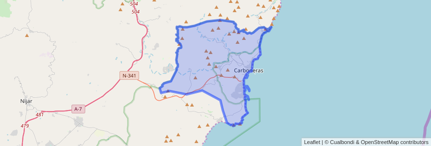 Mapa de ubicacion de كاربونيراس.