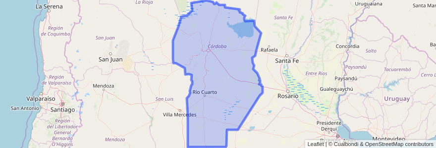 Mapa de ubicacion de Кордова.