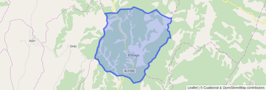 Mapa de ubicacion de El Frago.