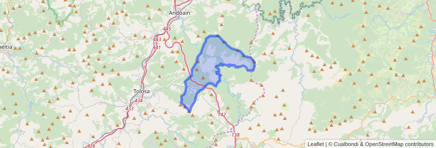 Mapa de ubicacion de Elduain.